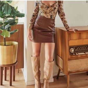 Black Leather skirt Lani the Label